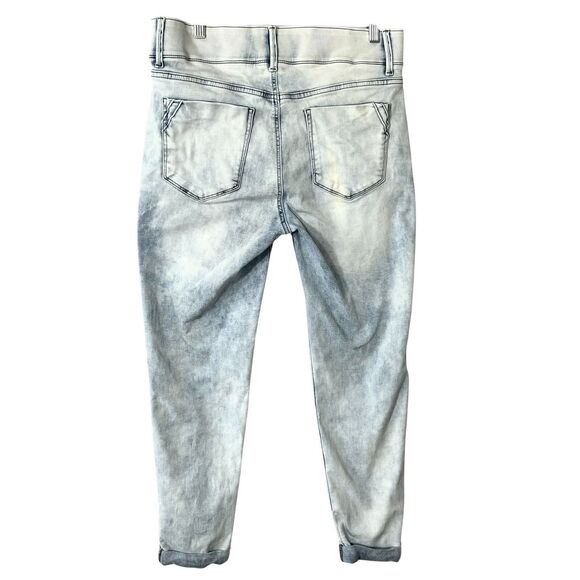 Apt 9 Capri Skinny Jeans Mid Rise Light Wash Distressed Cuffed - Picture 4 of 11